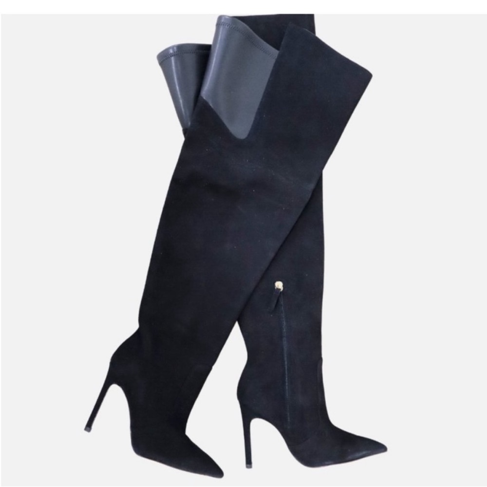 Good American 🖤 The Emma Boot | Suede Black | Size 5 | NEW - Picture 10 of 12